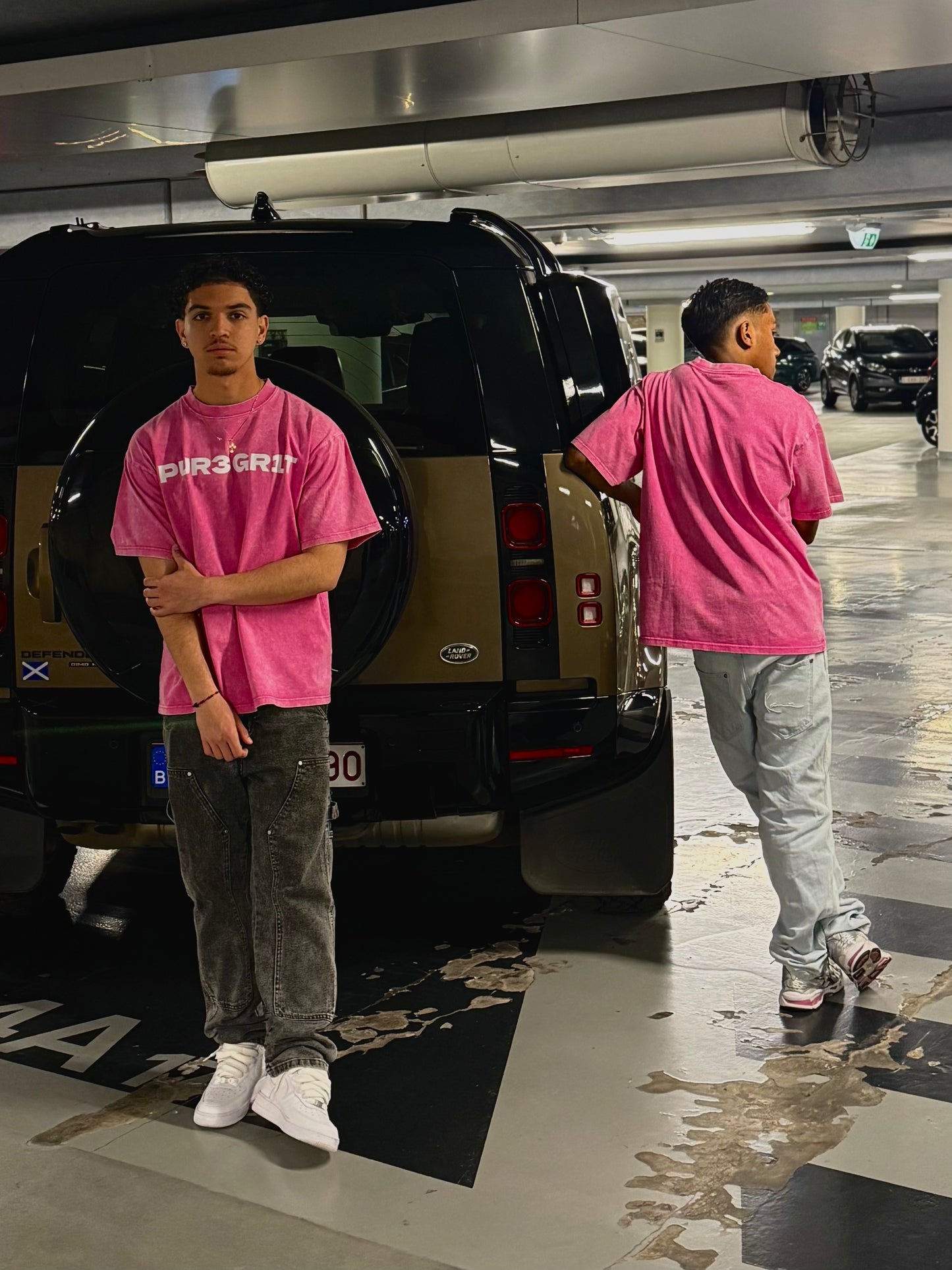 PUR3GR1T Pink Tee