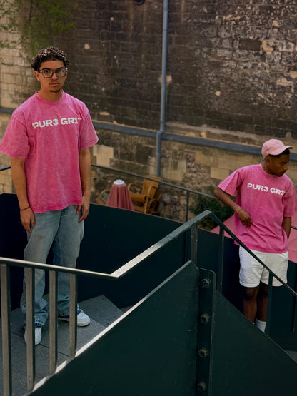 PUR3GR1T Pink Tee